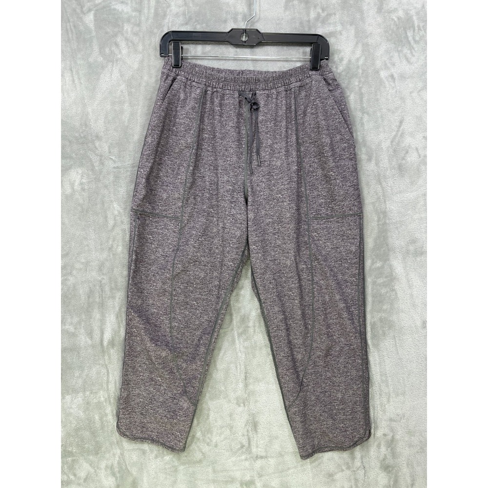 Lululemon Final Play Crop Pants Women's Size 8 Heathered‎ Gray Athletic 23"
